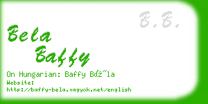 bela baffy business card